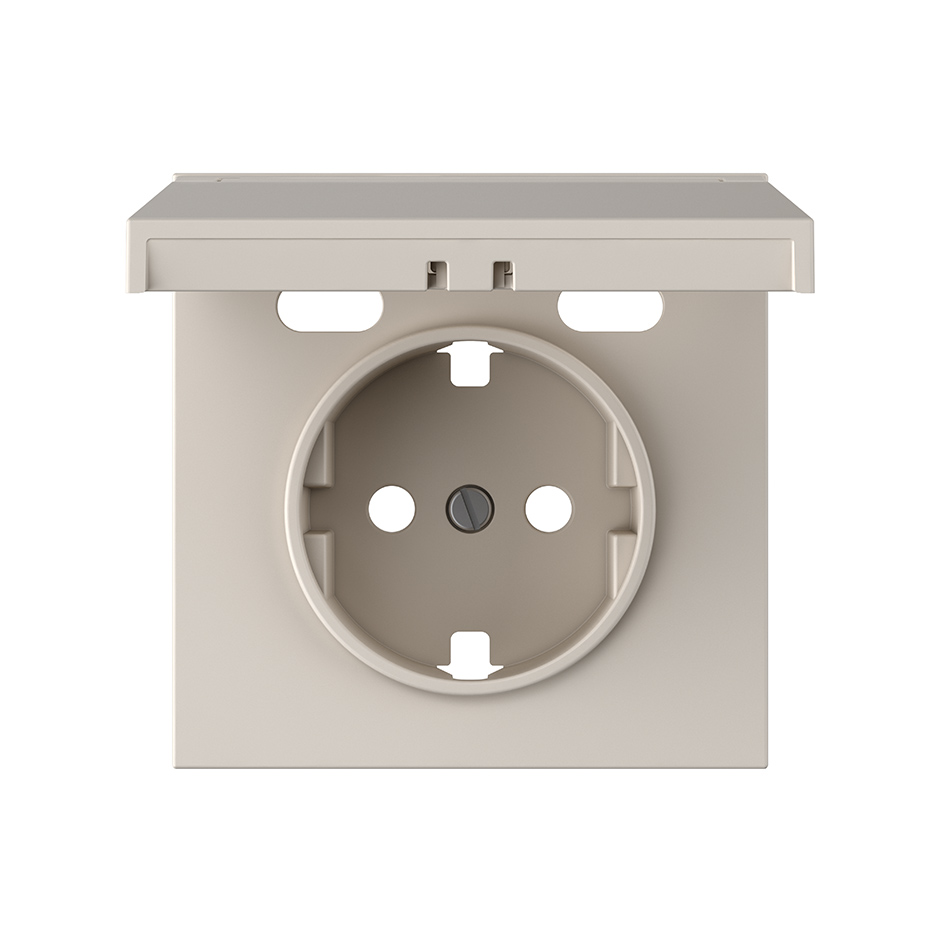 Cover for Schuko socket + 2USB C+C IP44 sand matte Simon 360