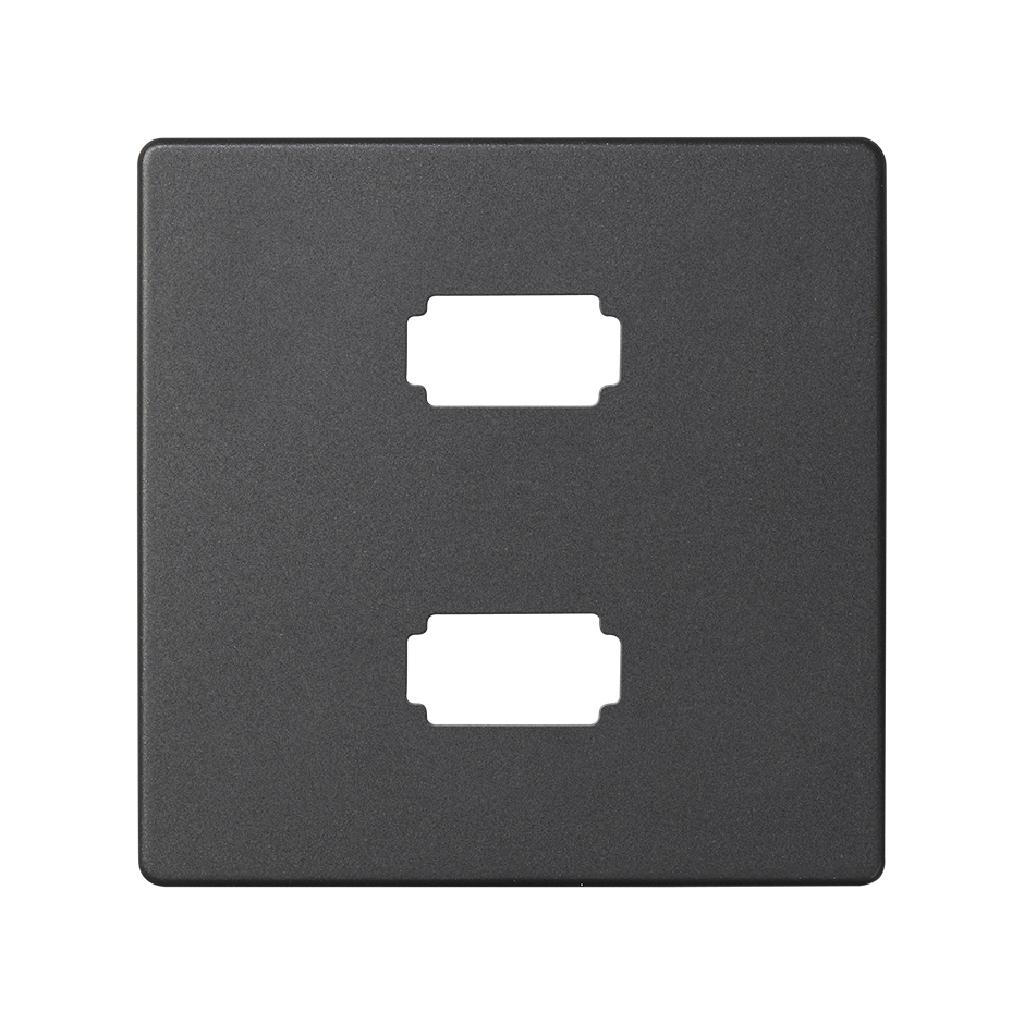Накладка для розетки 2хUSB передачи данных цвета графит Simon 82