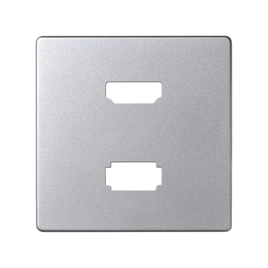 Placa para conector HDMI + USB aluminio frío Simon 82 Detail