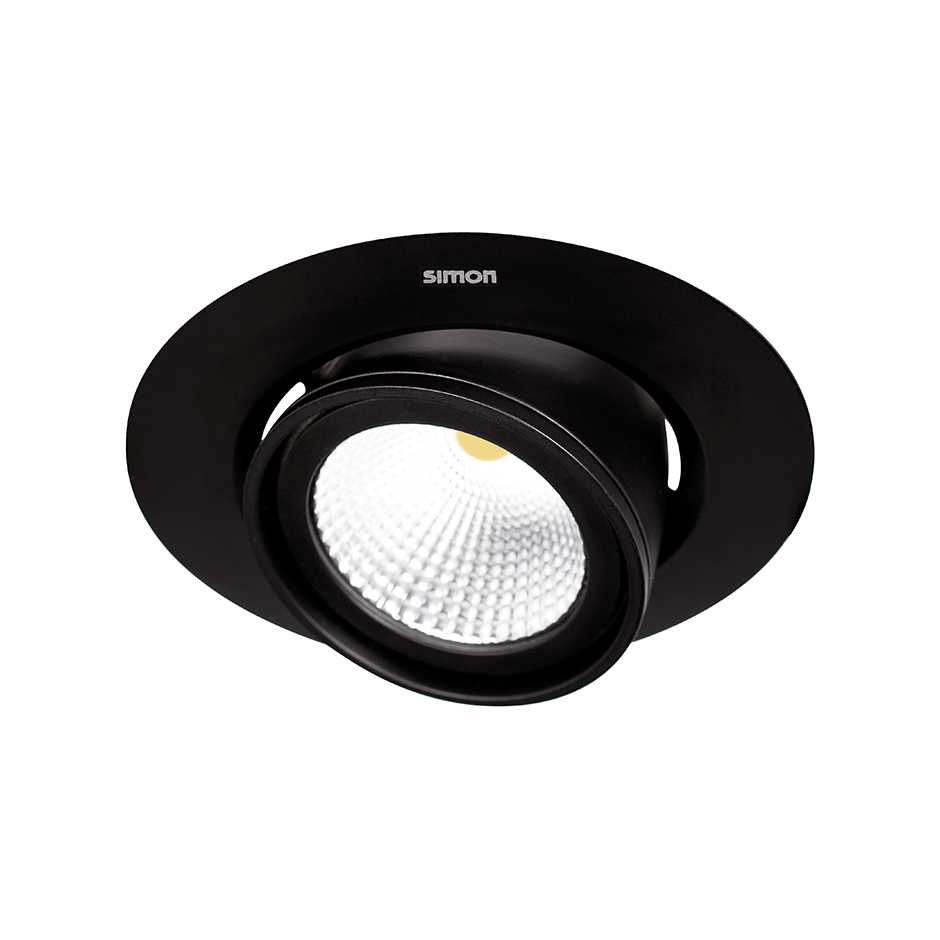 Spotlight 640.10 Flush mount WW CRI 80 Spot Black