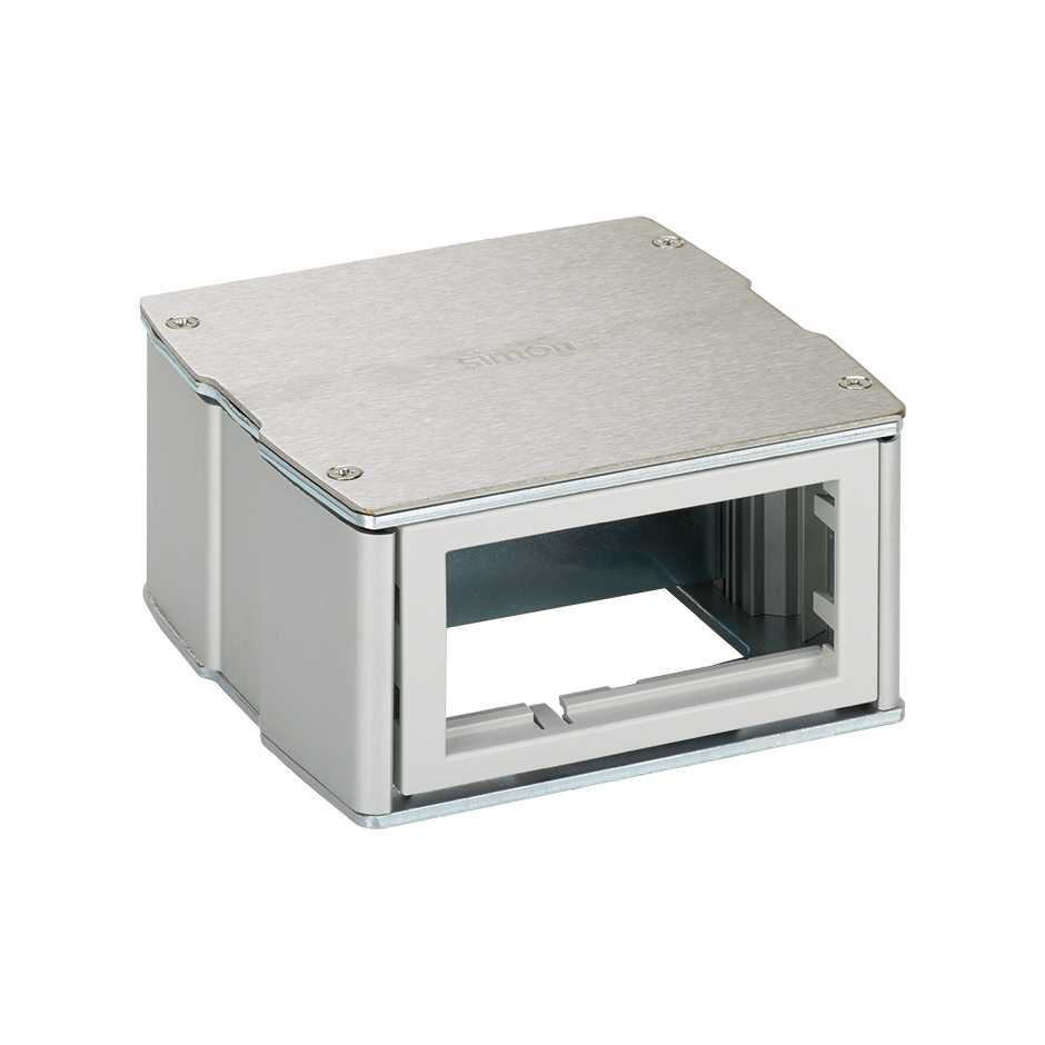 Vandal-proof aluminum mini tower 1-level for 4 modules K45 (2 on each side) Simon K45