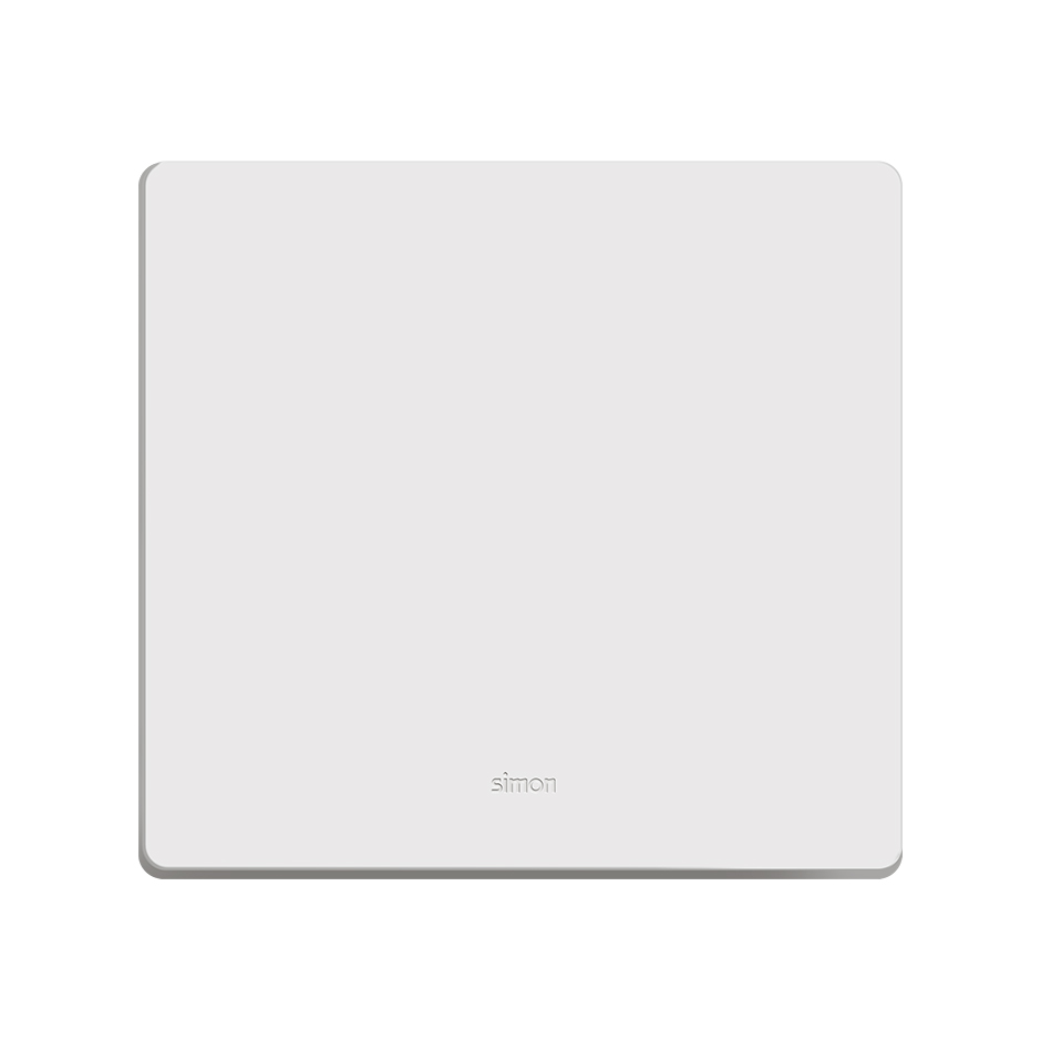 Placa cega com suporte 4x4 branco Simon 20