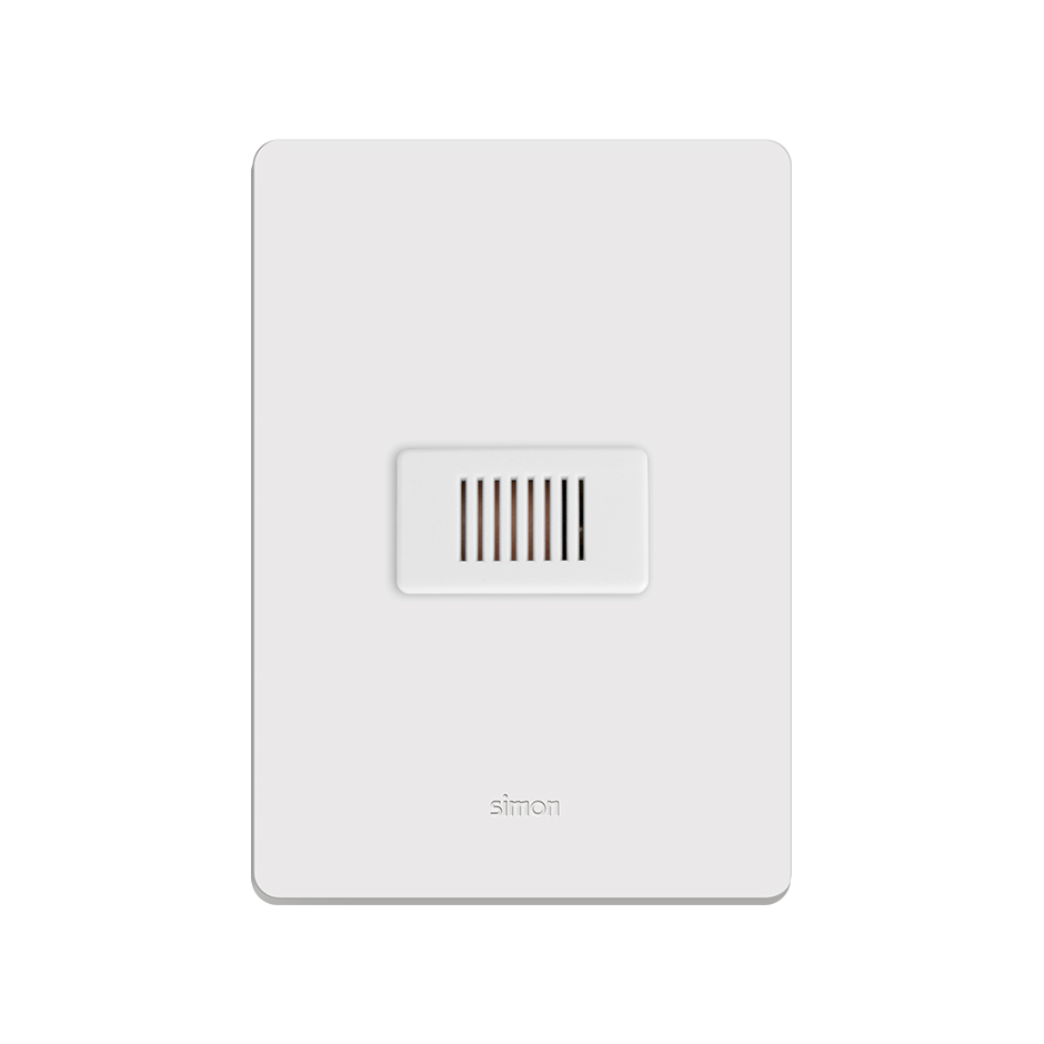 Conjunto de 1 cigarra automático 1 placa de 1 posto 4x2 com suporte 10 A 250 V~ branco Simon 20