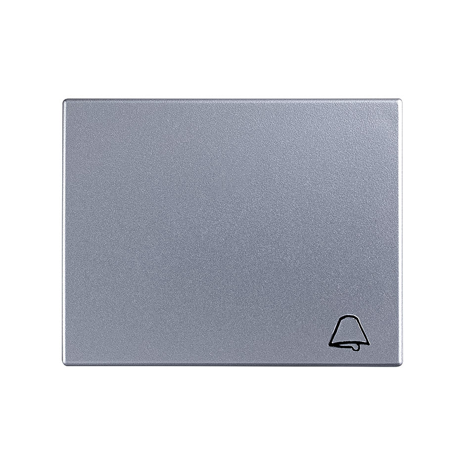 TECLA 3 MÓDULOS CON LOGO CAMPANA ALUMINIO