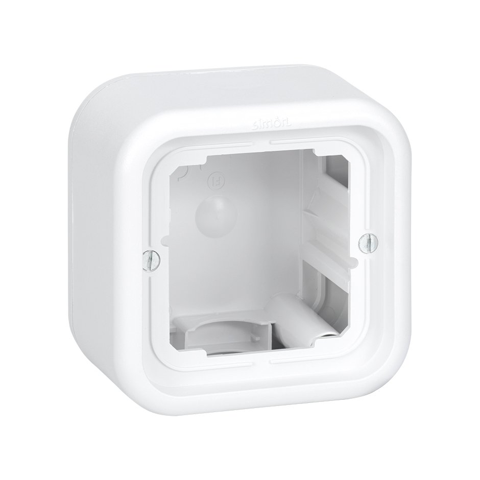 High surface-mount box for 1 element white Simon 31