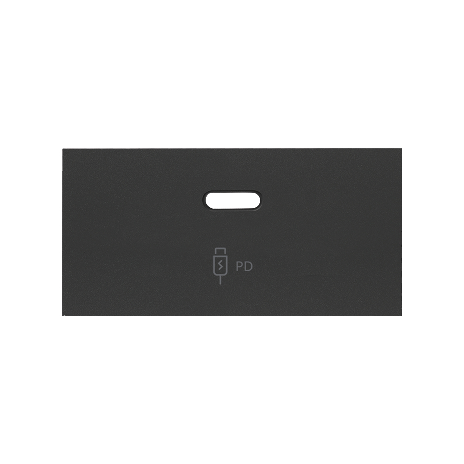 Cover for USB C charger matt black Simon 100
