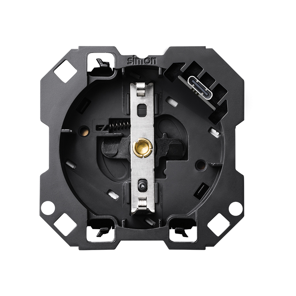 Schuko socket with C USB charger 10,5W Simon 100