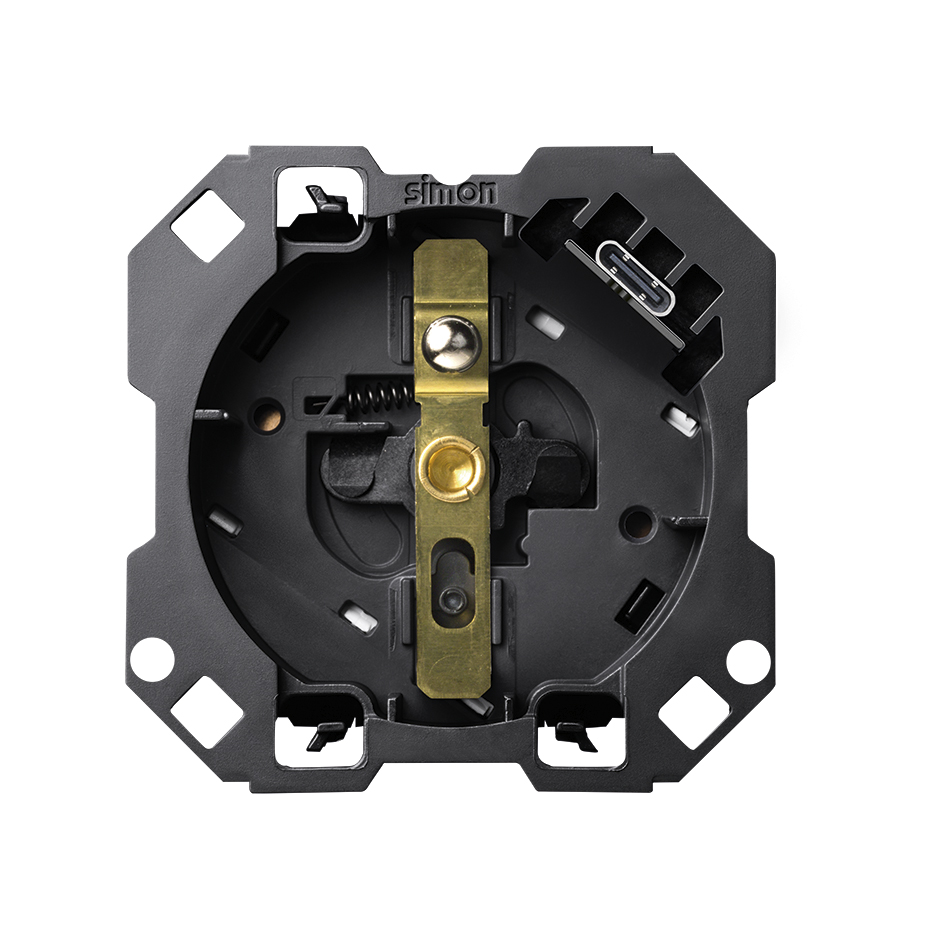 French socket with C USB charger 10,5W Simon 100