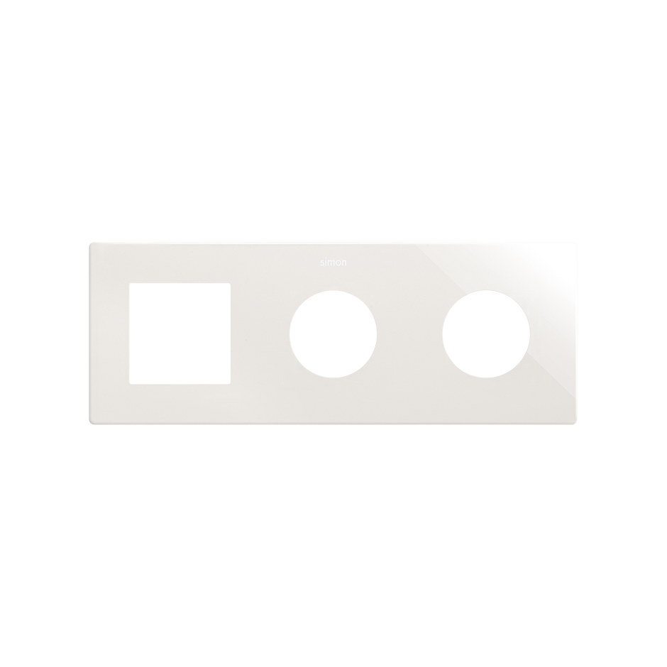 Frame composed of 1 element and 2 minimal aesthetics for CLEAN Schuko socket outlet white Simon 270