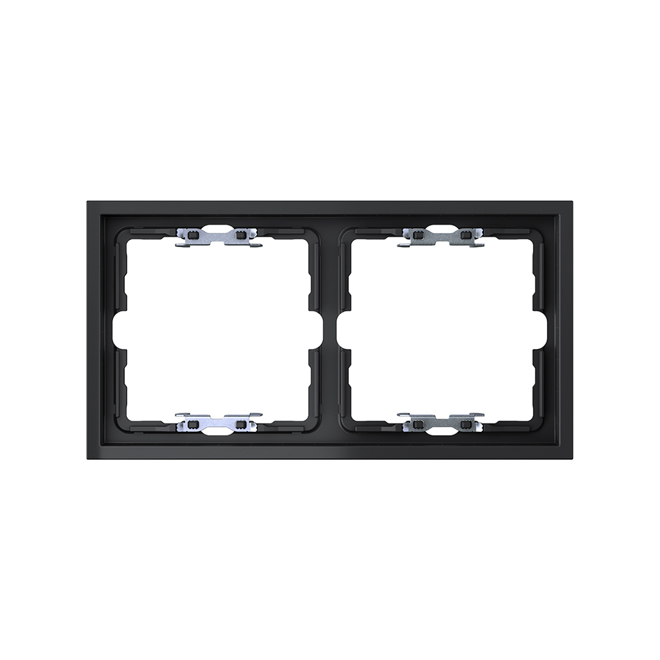 Frame for 2 elements matte black with aligner Simon 360