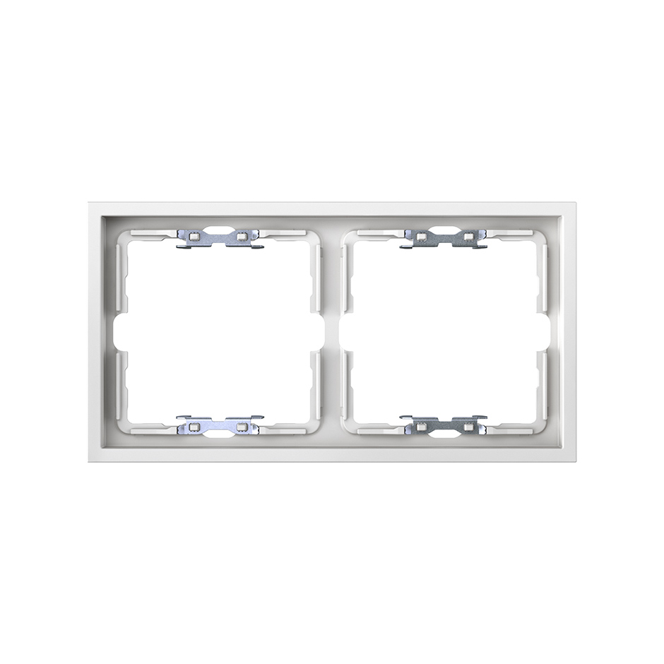 Frame for 2 elements white matte with aligner Simon 360