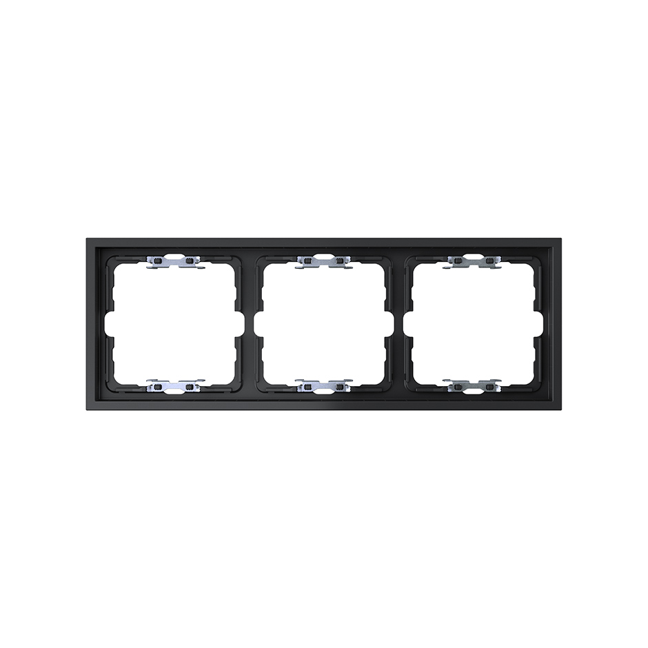 Frame for 3 elements black matte with aligner Simon 360