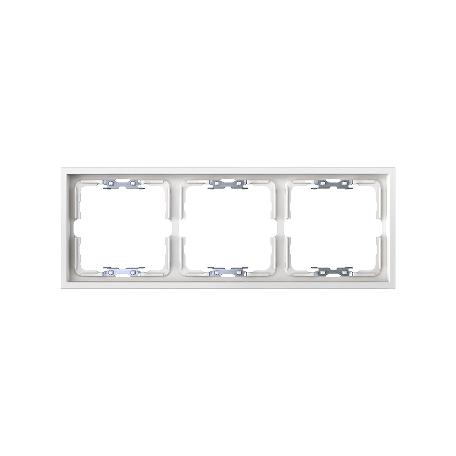 Frame for 3 elements white matte with aligner Simon 360