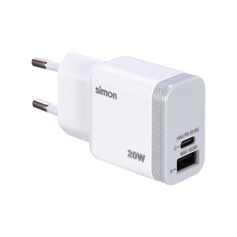 CARGADOR  POWER DELIVERY USB C USB A 20,0W MAX. SIMON
