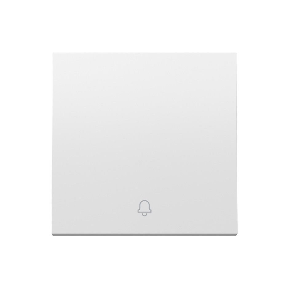 Individual rocker for push button with engraved bell buzzer white matte Simon 360