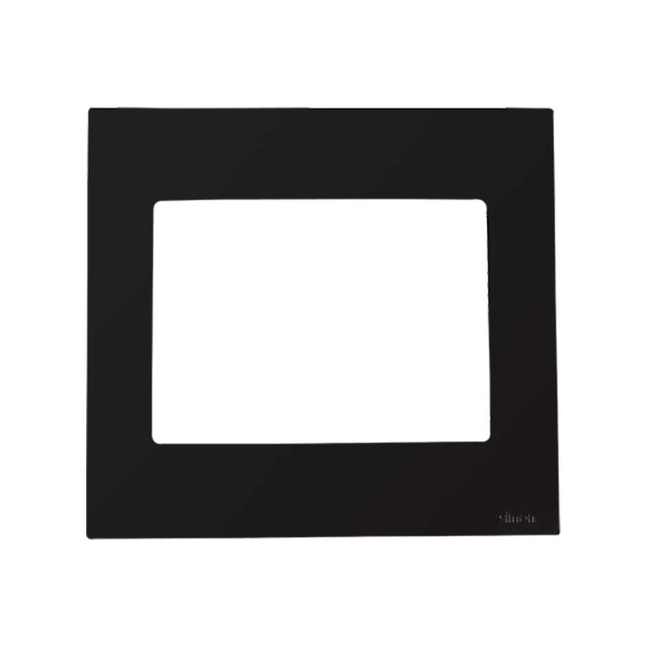 Placa de 6 postos 4x4 preto Simon 27 Play