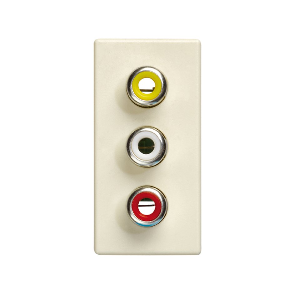3RCA connector for half element ivory Simon 27 Play