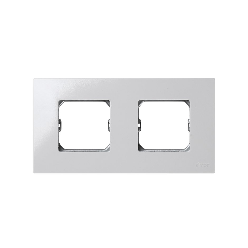Pack 50 compact frames for 2 elements and 100 separate centre frames white Simon 27 Play