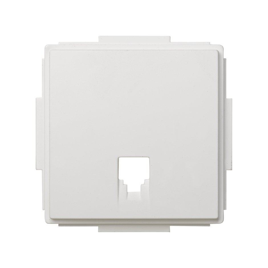 Plaque pour prises téléphoniques avec connecteurs RJ11 et RJ12 blanc Simon 27 Scudo