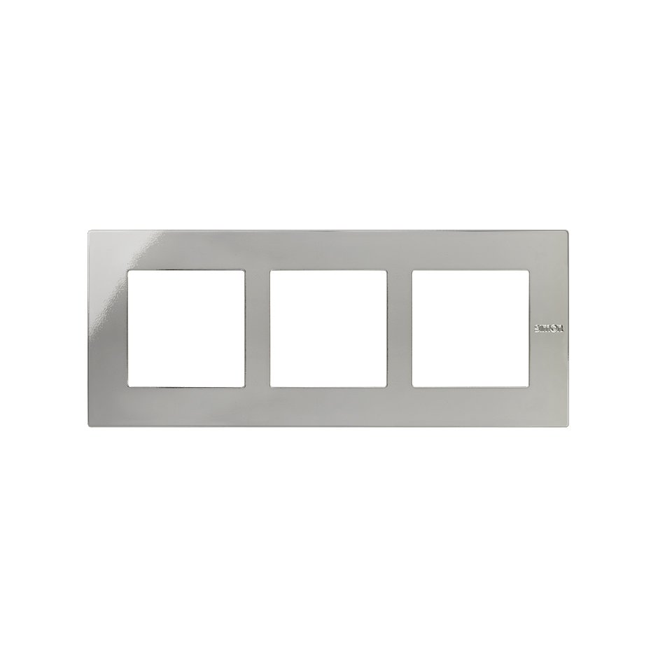 Frame for 3 elements chrome Simon 27 Scudo