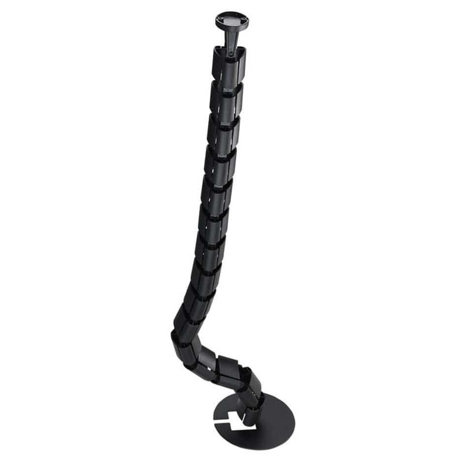 Kit organizador de cableado articulado para 4 puestos de trabajo negro