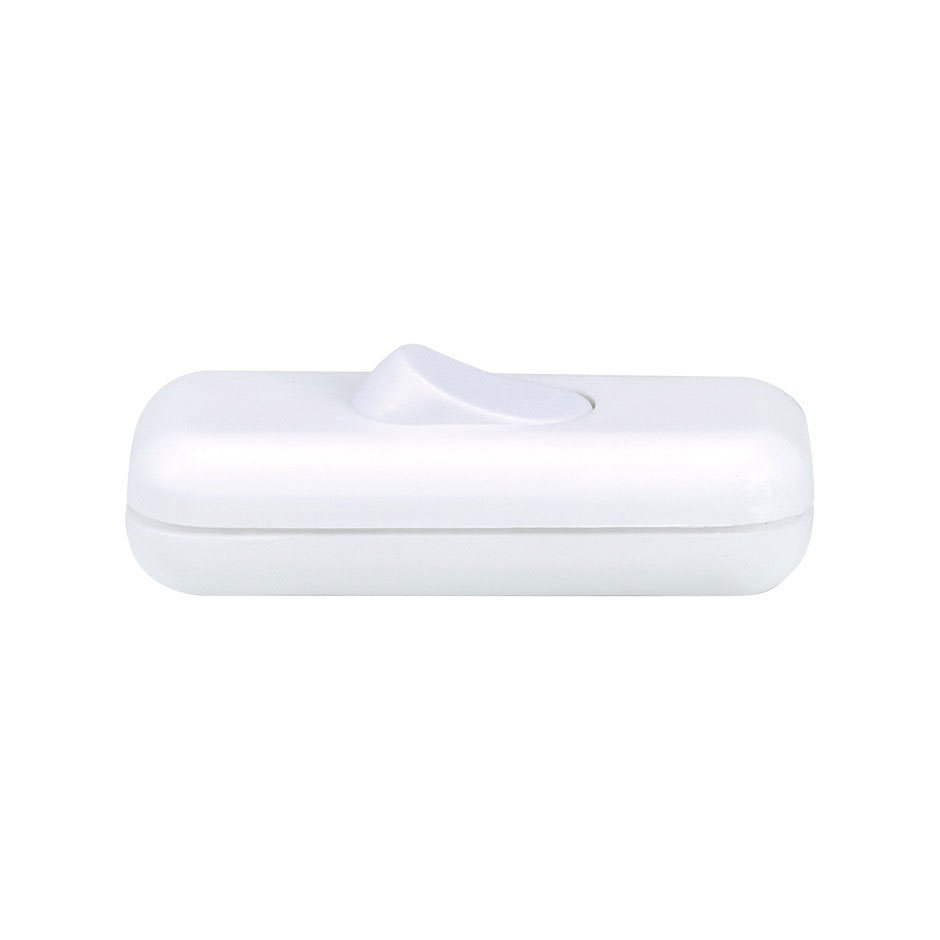 Interruptor de passagem plano branco de 2 A e 250 V da 