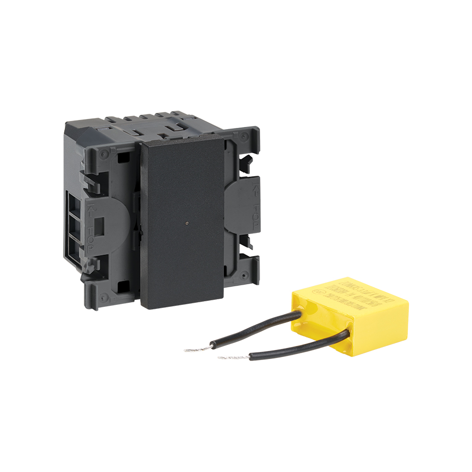 Simon iO electronic 2-way switch 2-wire with slender rocker matt black Simon 270