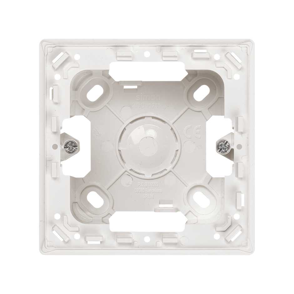 Surface-mount box 1 element matt white Simon 270