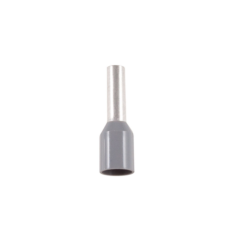 PUNTERA PLATEADA PREAISLADA 2,5MM² Ø8MM 10 UNIDADES GRIS Simon Brico