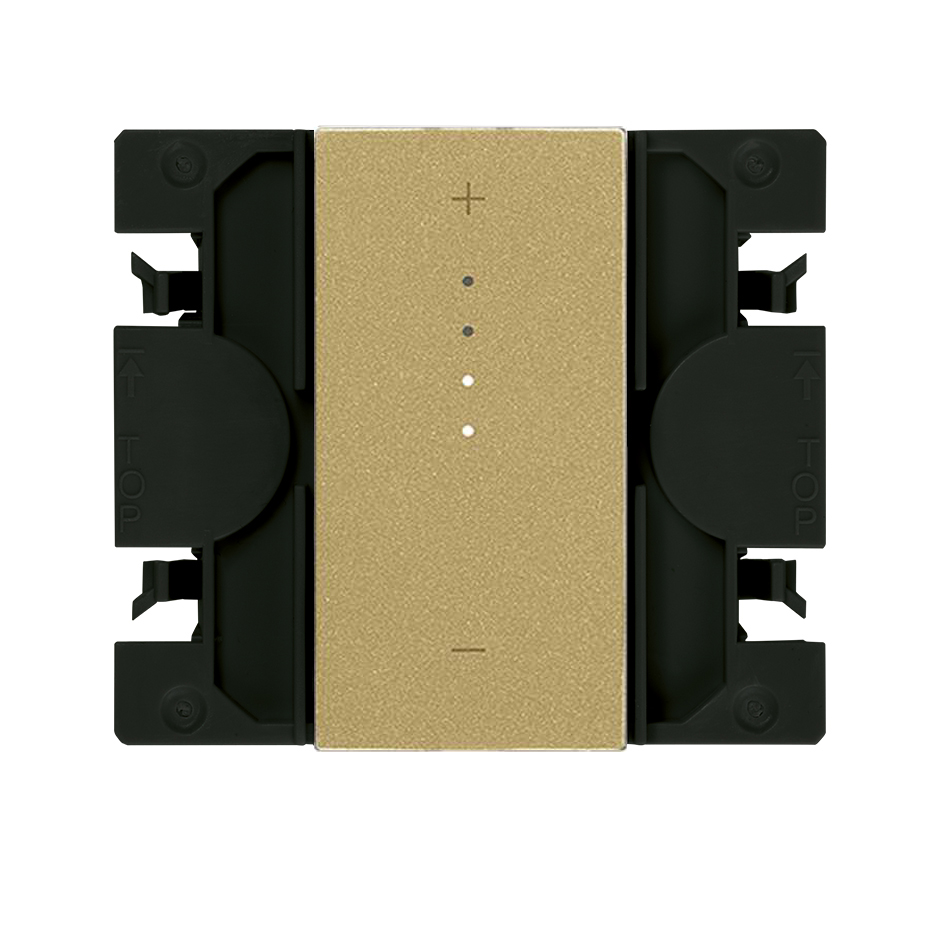 Interruptor master regulable 230 V~ de tecla estrecha oro Simon 270