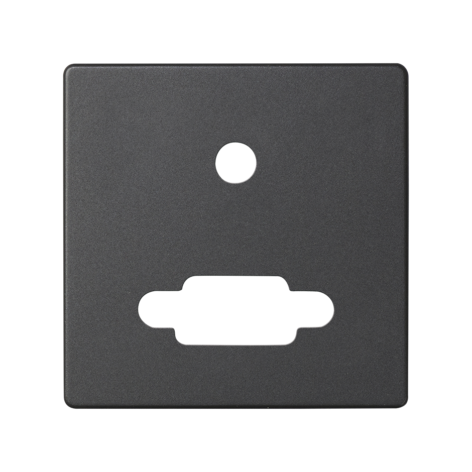 Placa para conector VGA + Mini-jack grafito Simon 82