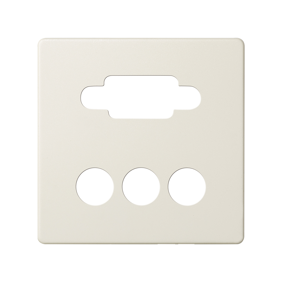 Plate for VGA + 3 RCA connectors ivory Simon 82