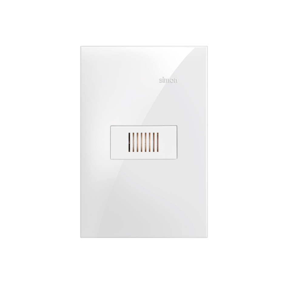 Conjunto de 1 cigarra automático 1 placa de 1 posto 4x2 com suporte 10 A 250 V~ branco Simon 35
