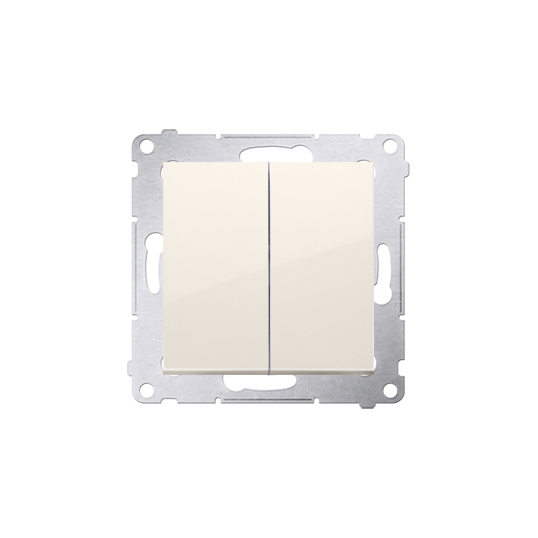 Bouton poussoir double 10AX 250V Marfil Simon 54