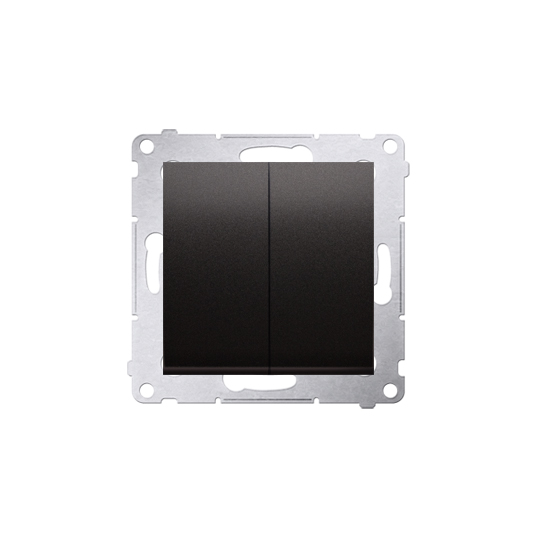 Bouton poussoir double 10AX 250V Graphite Simon 54