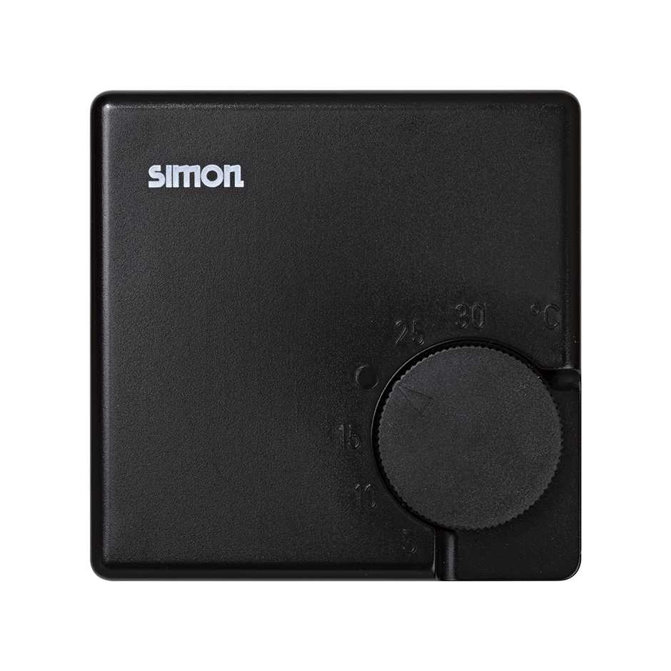 Surface mount thermostat for heating graphite Simon 75