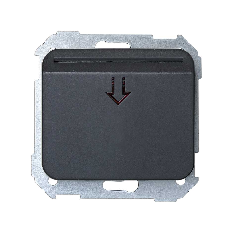 2-way switch for card with 1 micro switch and light indicator 250V~ graphite Simon 75