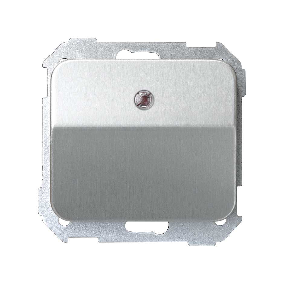 2-way switch for card with 2 micro switch and light indicator 250V~ aluminium Simon 75