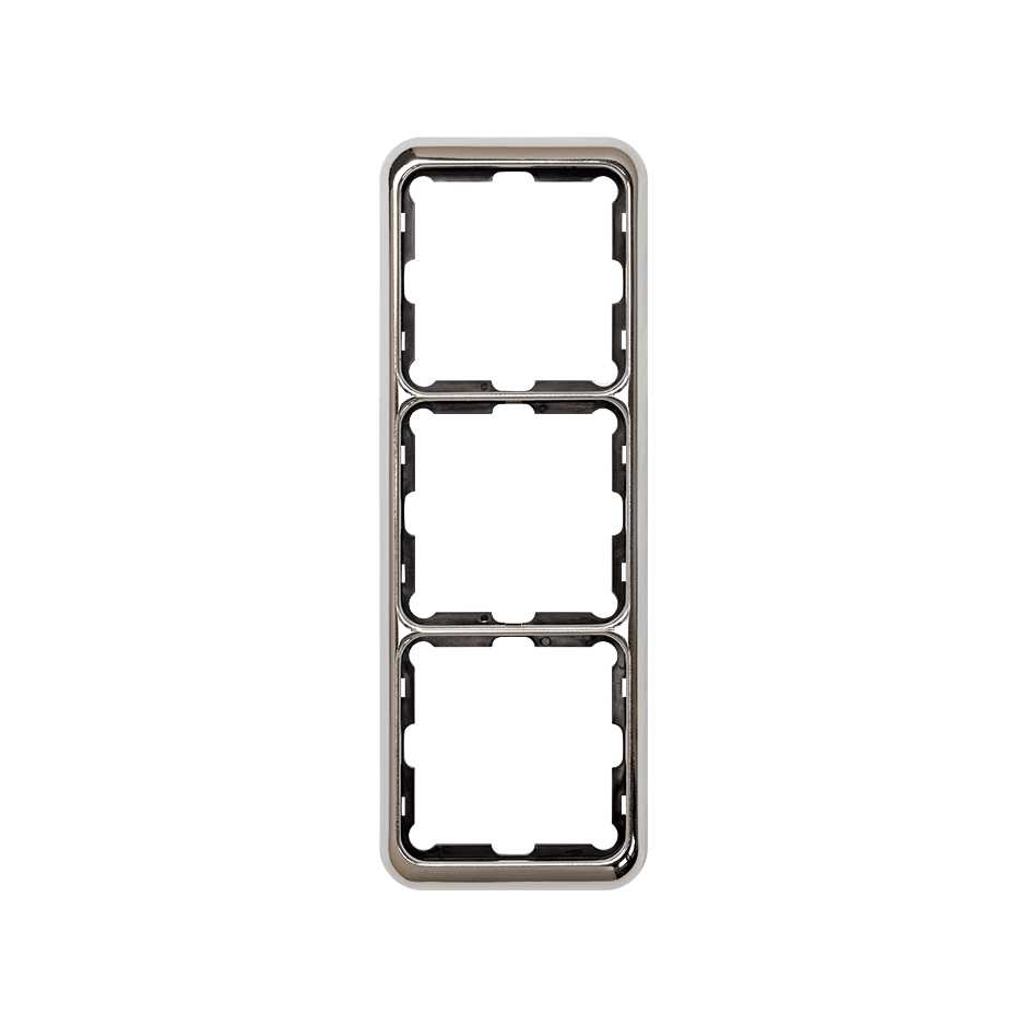 Frame for 3 elements chrome Simon 75