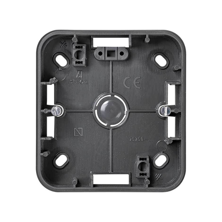 Low surface mount box for 1 element grey Simon 75