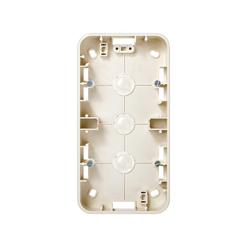High surface mount box for 1 element ivory Simon 75