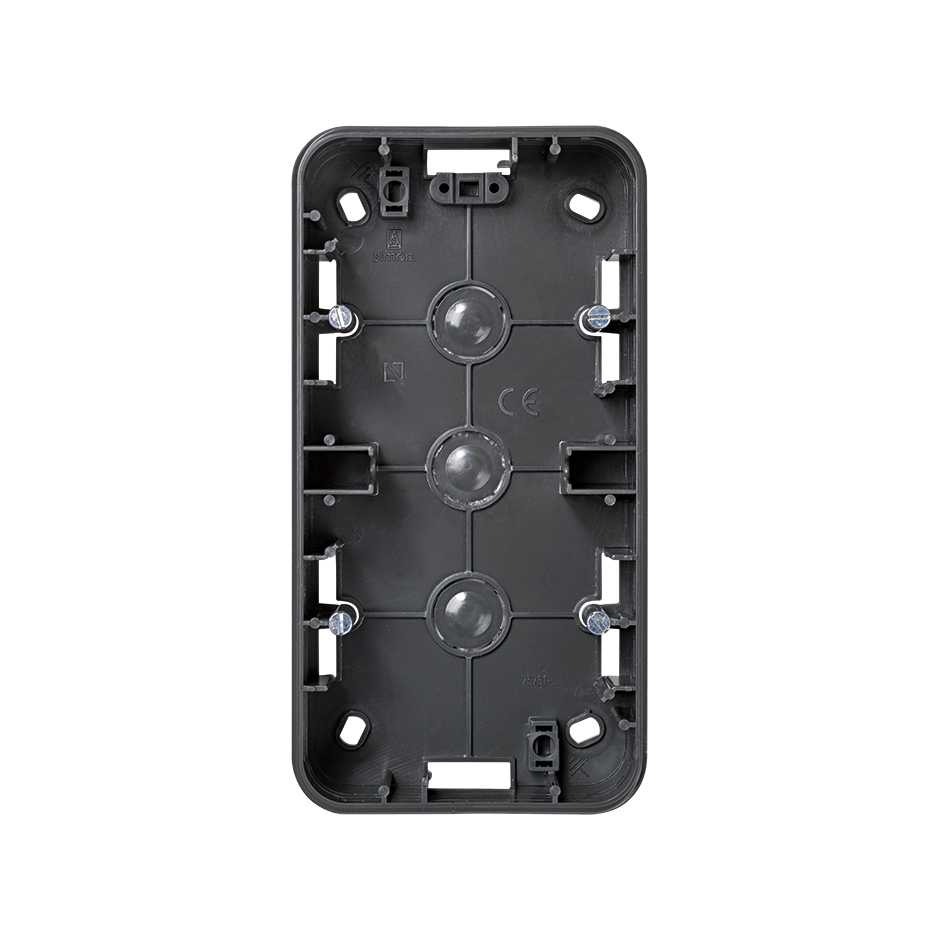 High surface mount box for 2 elements grey Simon 75