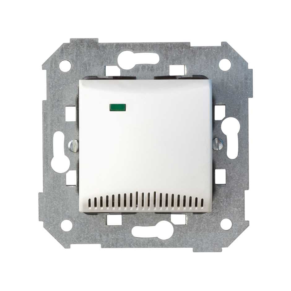 12V power supply for flush-mount detectors with LED service indicator white