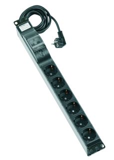 ELECTROBLOCK 19" de 6 bases francesas con cable y magnetotermico