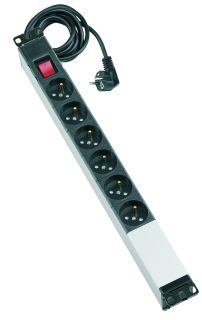 ELECTROBLOCK 19" de 5 bases schuko con cable e interruptor