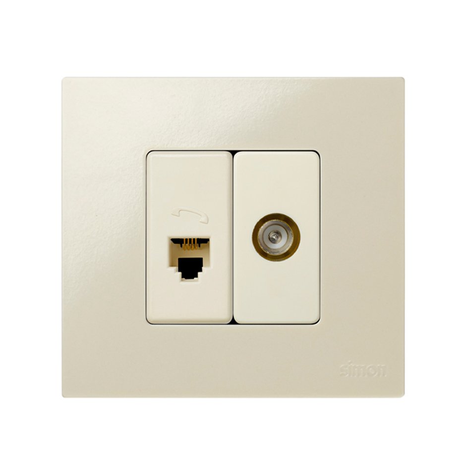 SIMON 27475 – 34 Presa TV Semplice, Colore Bianco Neve