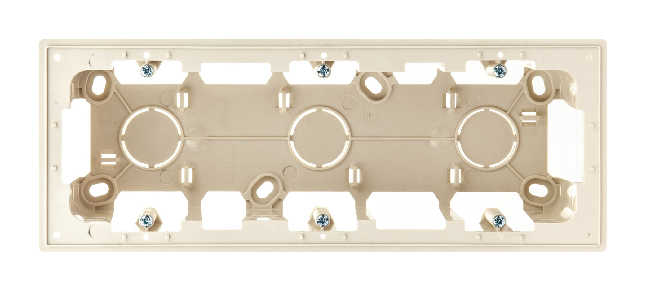 Boîte de levage à 3 postes couleur ivoire Simon 24 Harmonie