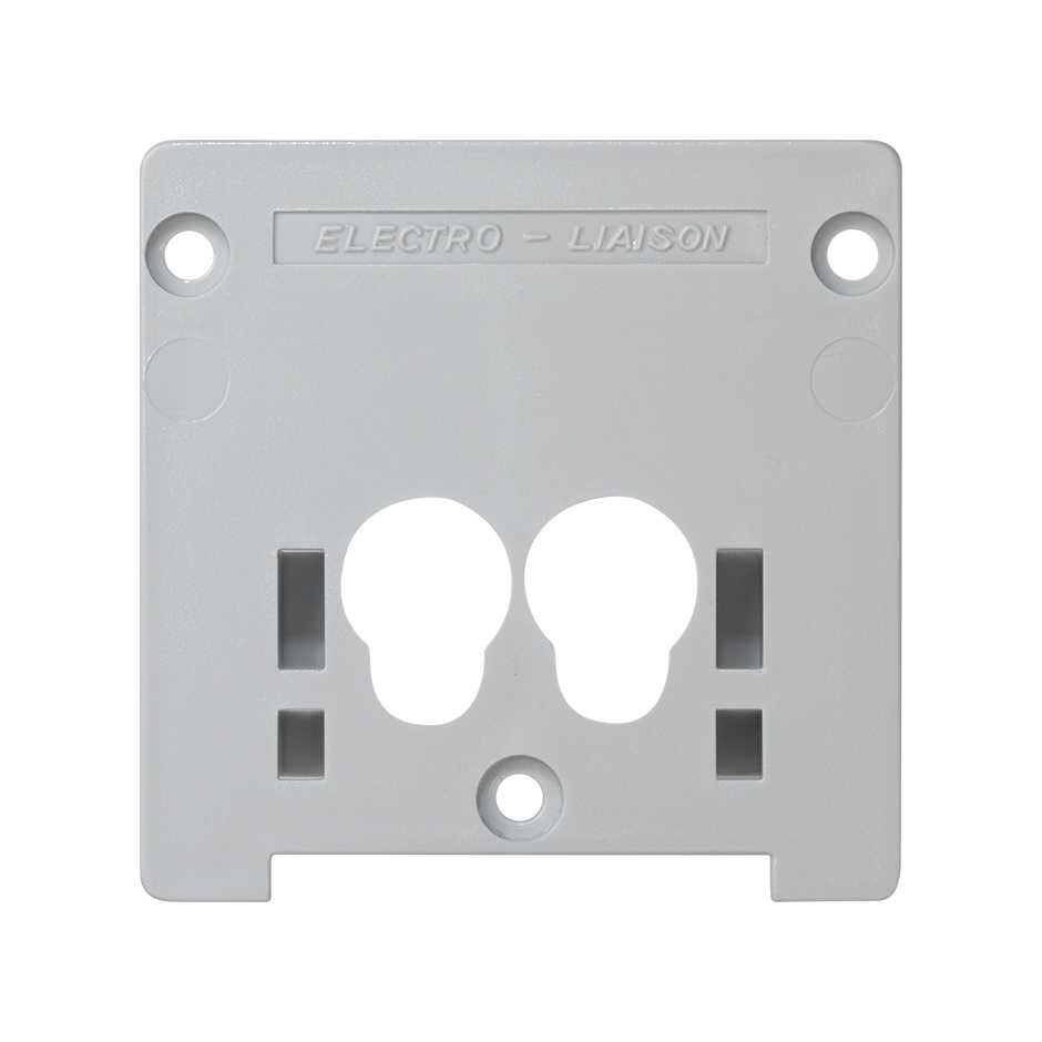 Couvercle latéral avec accès direct au câblage pour profilé aluminium Ofiblock Compact et Line grise claire Simon K45