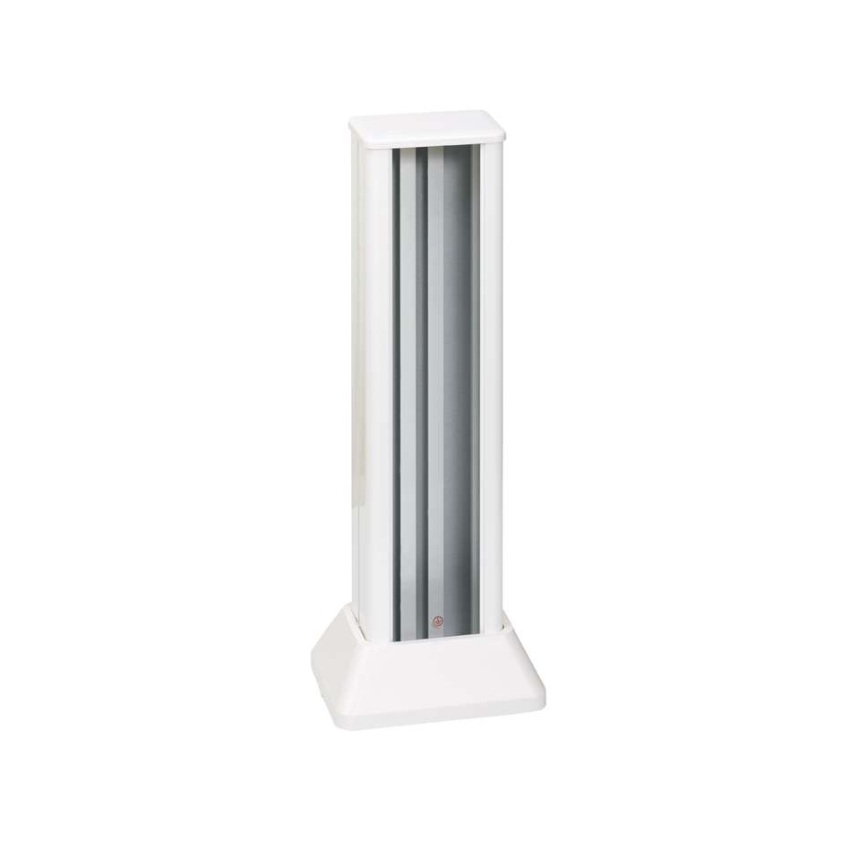 Colonne de sol en aluminium 2 côtés avec 6 postes doubles de couleur blanche Simon CIMA