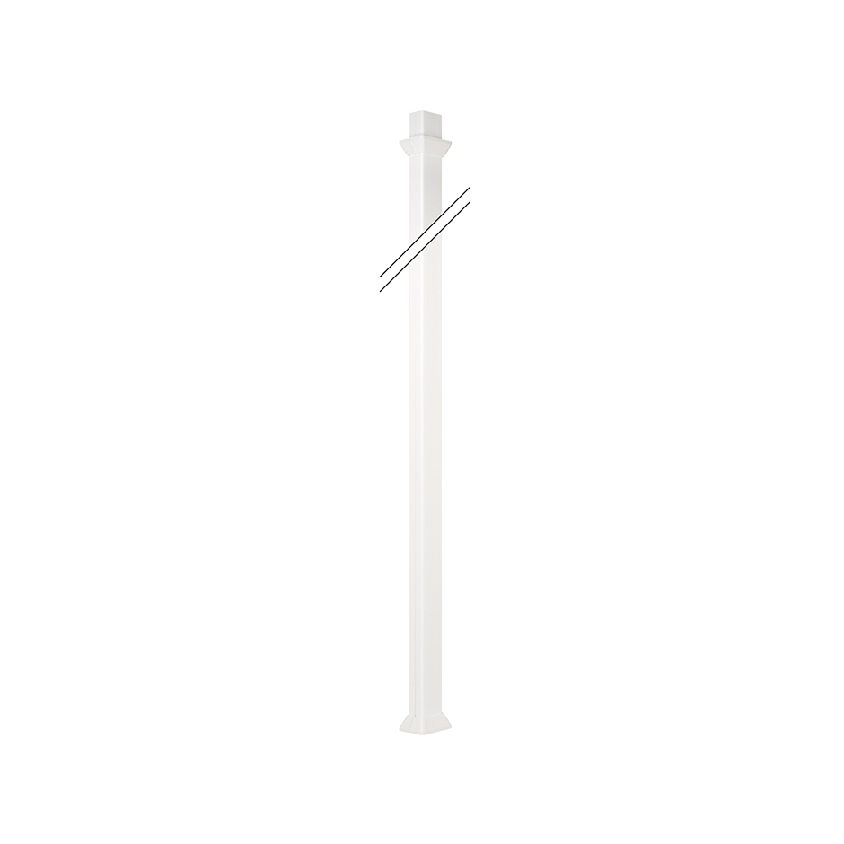 Aluminum column with 1 face, 3 meters long white Simon Cima